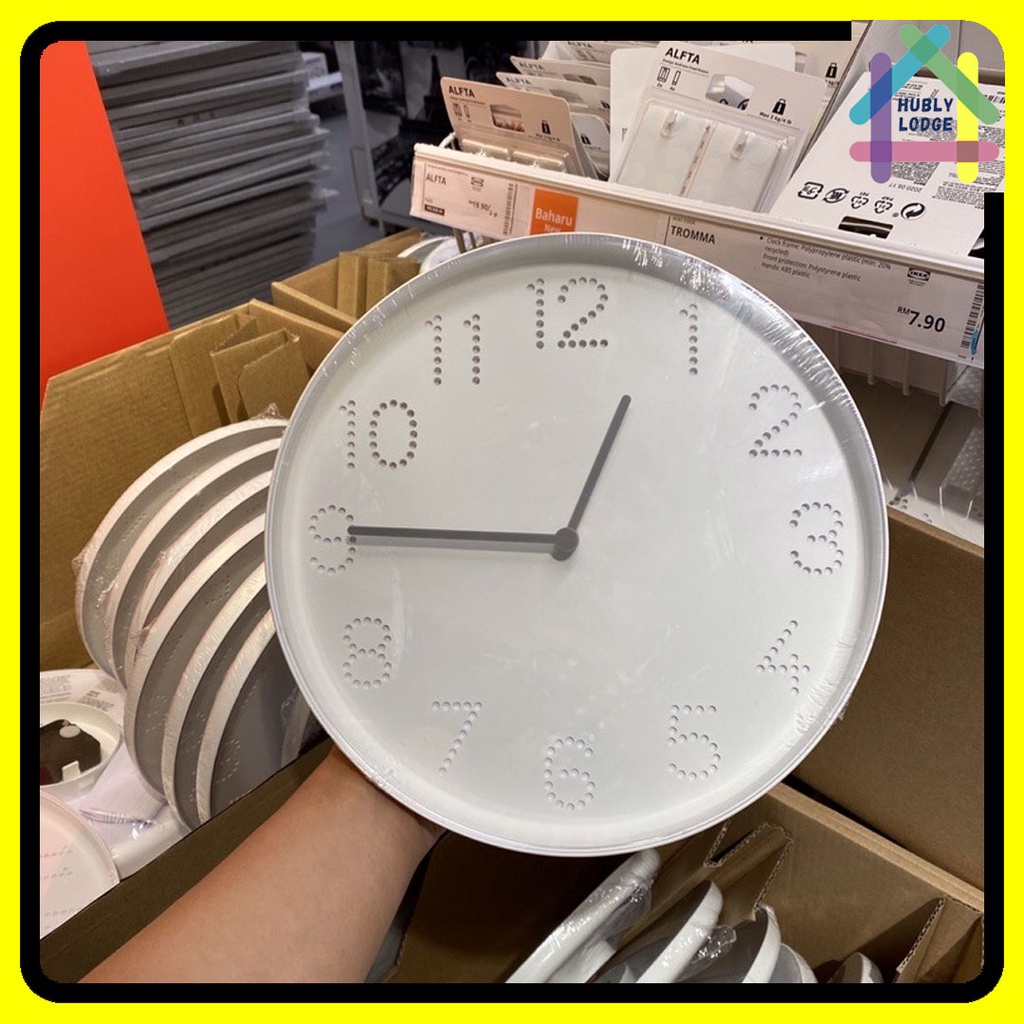 IKEA WALL CLOCK TROMMA WALL CLOCK WHITE COLOR 25CM JAM DINDING IKEA