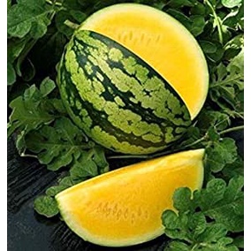 Fresh Fruit Yellow Water Melon, Tembikai Kuning 1 Piece 5+- Kg