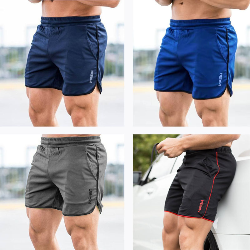 Men Shorts Quick Drying Running Elastic Jogger Drawstring Shorts with ...