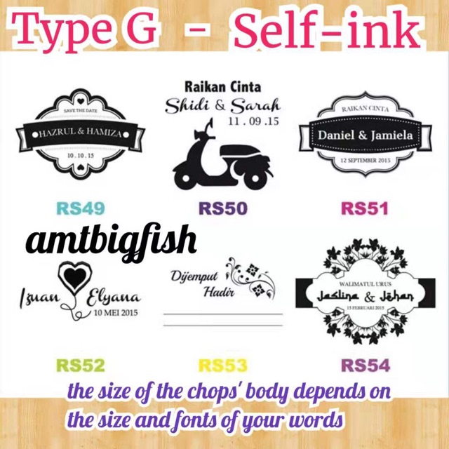 Customized Self Ink or Rubber Stamp Chop for Business and Personal