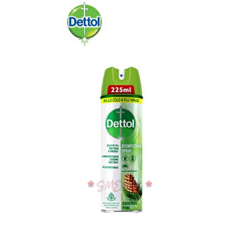 Dettol Disinfectant Spray Original Pine (225ml) Exp 09/2023 Shopee