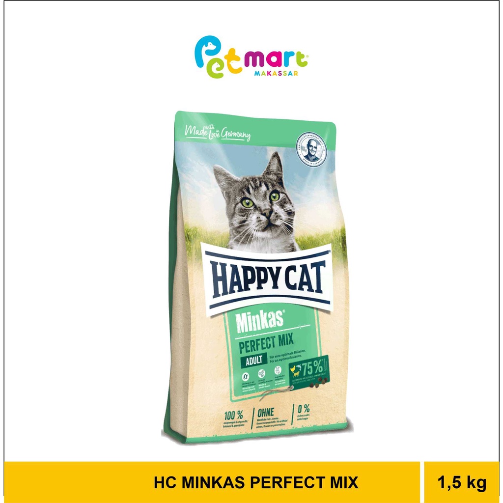 Happy Cat Food Minkas Perfect Mix 1.5 kg | Shopee Malaysia