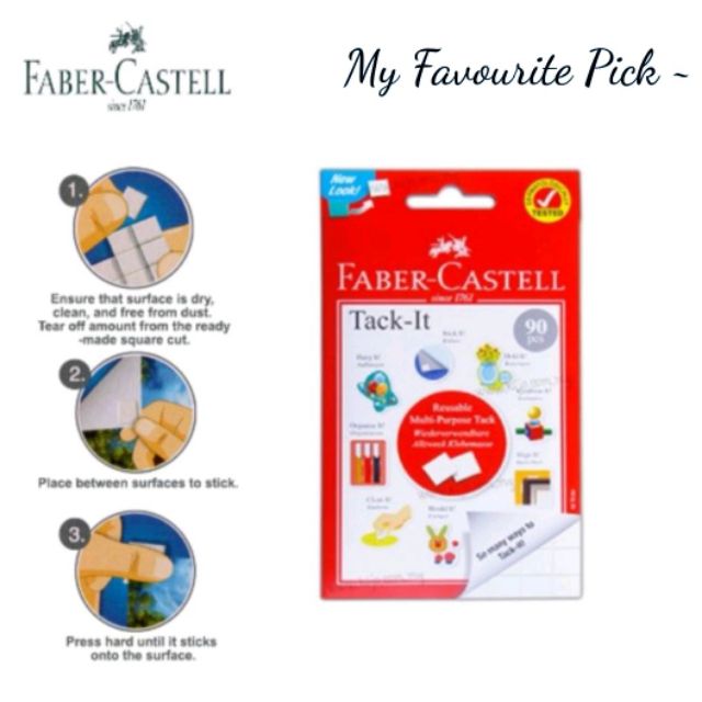 Faber Castell New Look Tack It White Colour G Shopee Malaysia