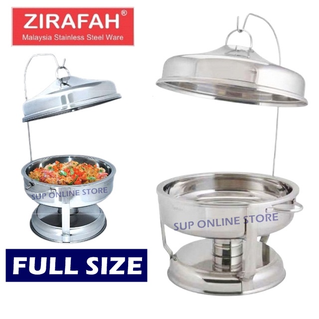 Stainless Steel Full Size Bell Dome Chafing Dish / Zirafah Kenduri Catering Set Besar / Buffet / Tray