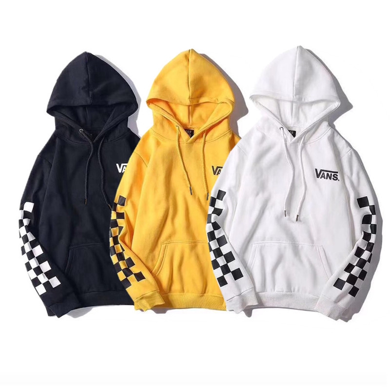 vans black and white checkered hoodie