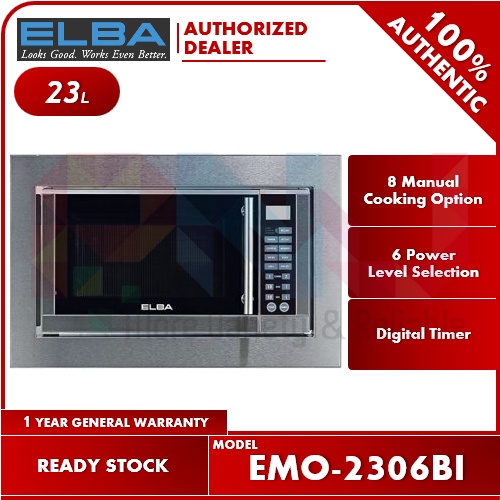 Elba 23L Digital Timer Microwave + Electric Oven EMO2306BI / EMO2306