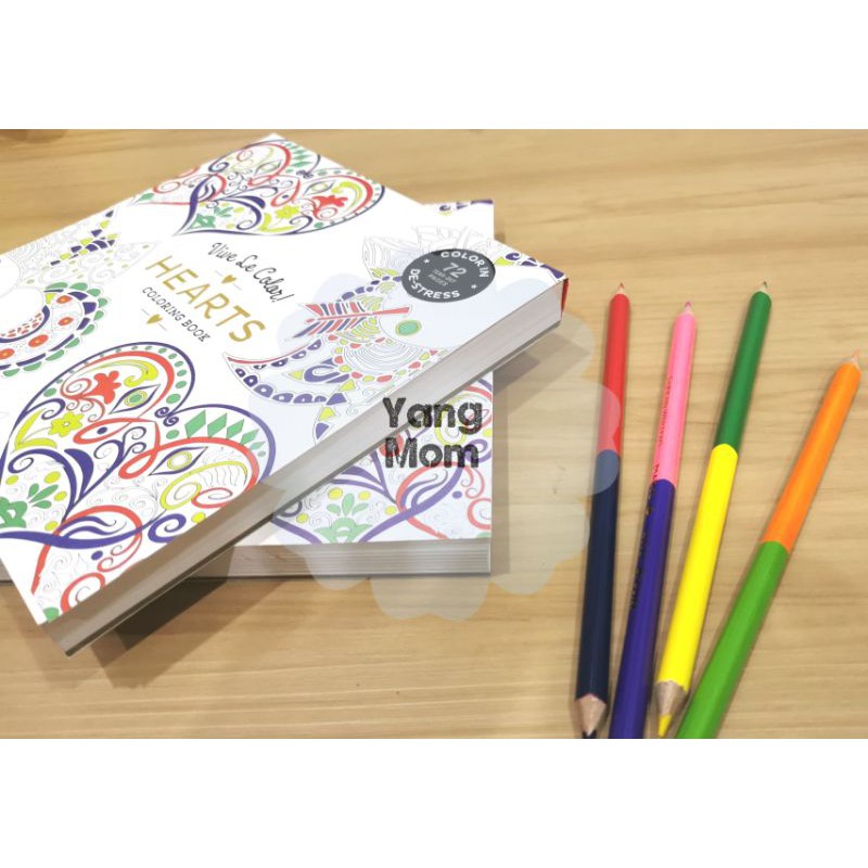 Download Buy Ym Ready Stock Adult Colouring Book Vive Le Color Heart Butterflies De Stress Colouring Book Seetracker Malaysia