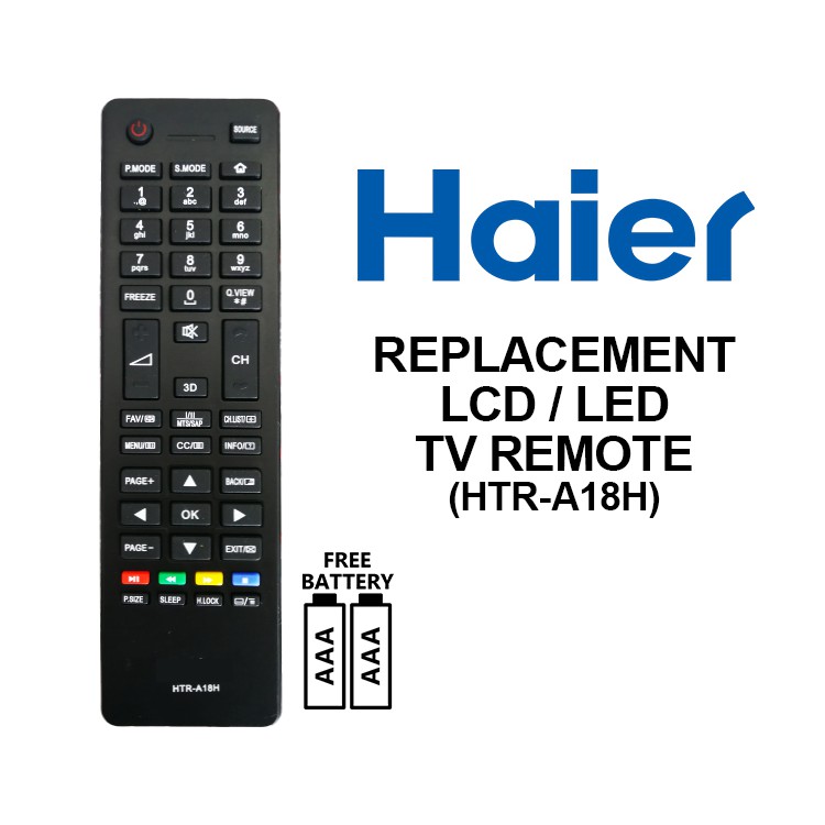 HAIER LCD LED TV REPLACEMENT REMOTE CONTROL (HTRA18H) Shopee Malaysia