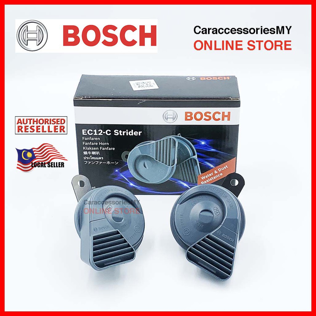 Bosch Fanfare Horn EC12-C Strider water & dust resistance 12V 105-118dB 400/500Hz Compact Plus BM Twin Horn Set