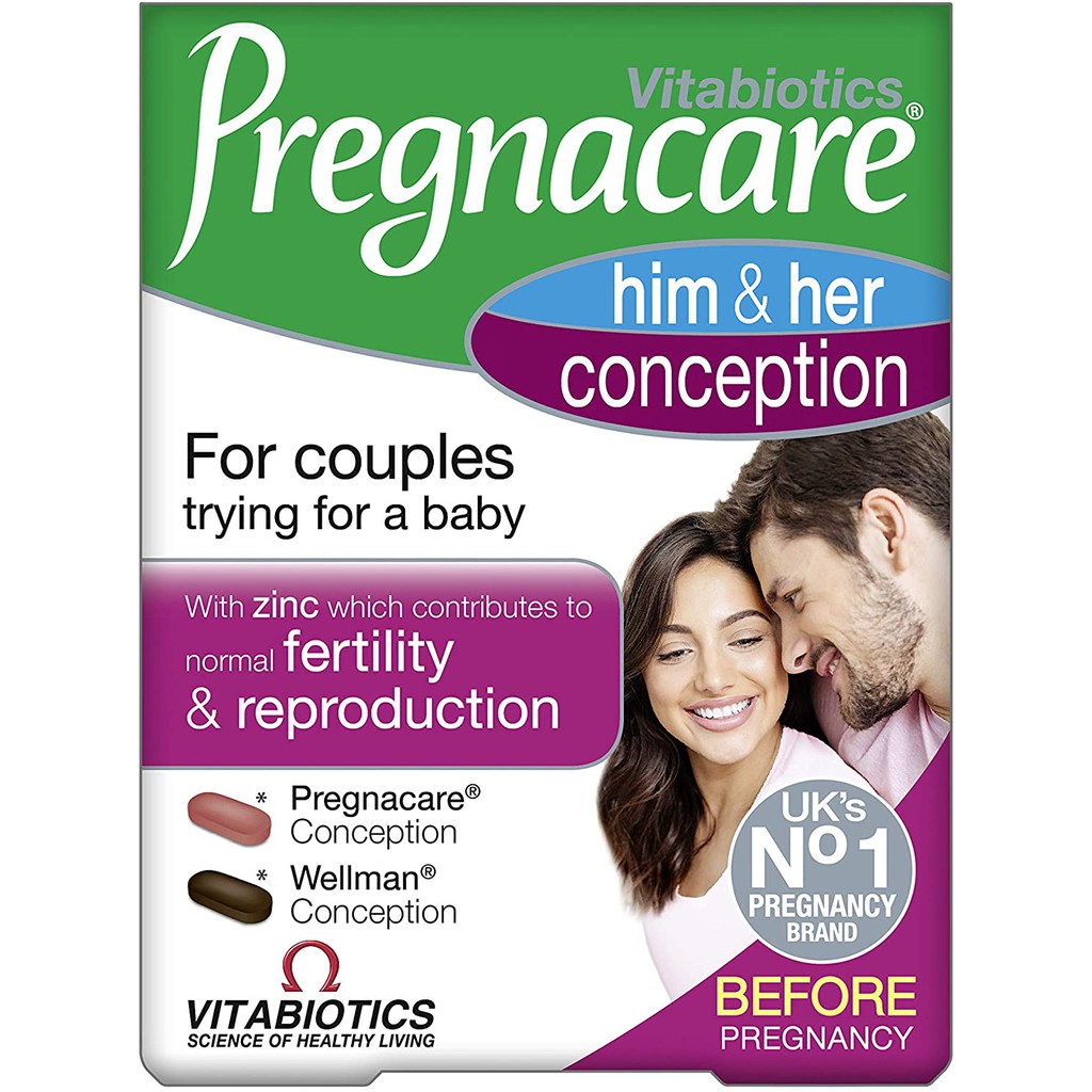 Ready Stock Vitabiotics Pregnacare For Him Her Conception Trying For A Baby No 1 In Uk Brand 100 Genuine