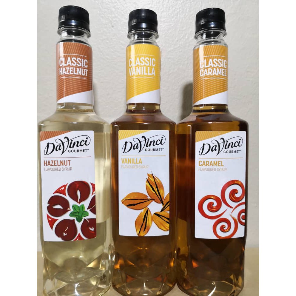 *DaVinci Syrup 750ml HAZELNUT / CARAMEL / VANILLA / Rose / Peppermint