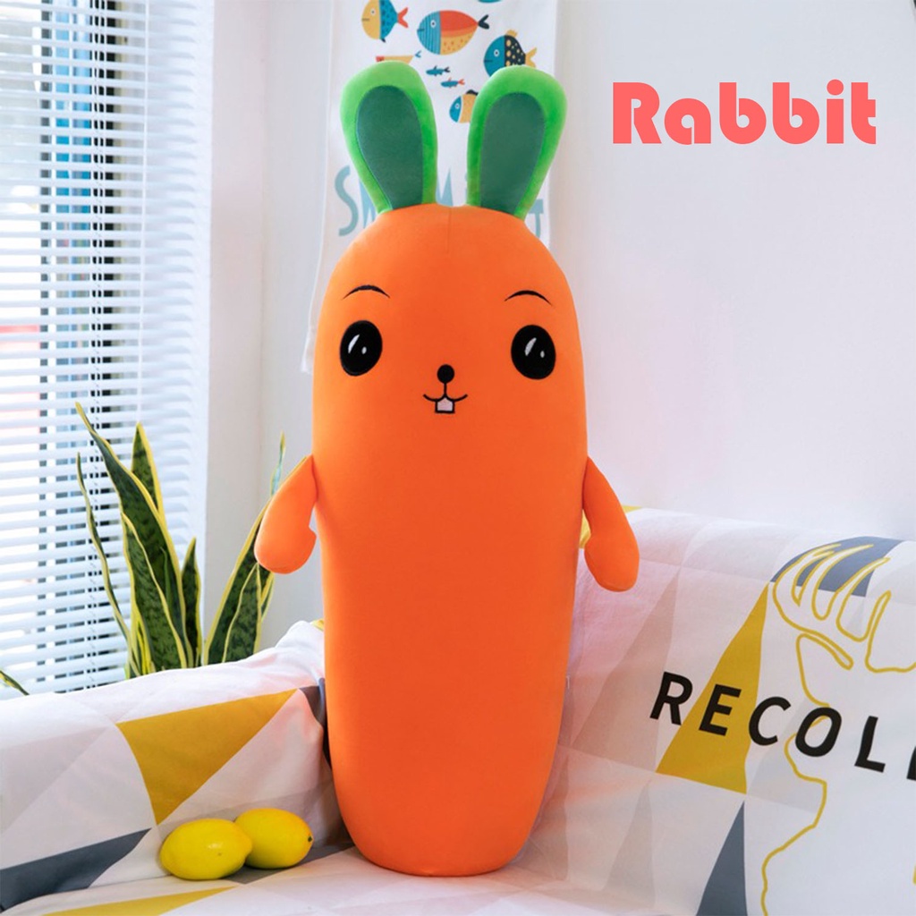 FREE GIFT  40/60cm Creative Lovely Cute Rabbit Carrot Plush Toy Doll Cute Long Raddish 
