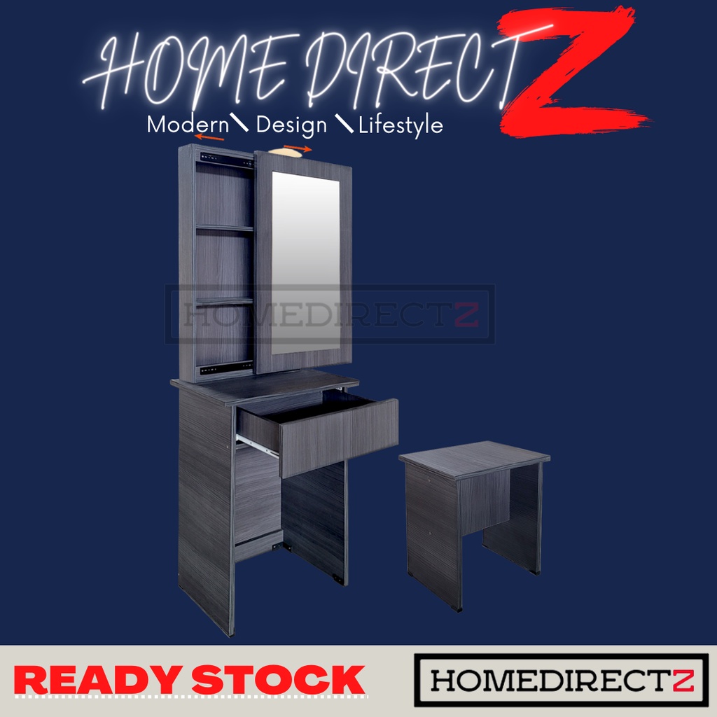 HDZ CLASSIC Dressing Table With Mirror/ Bedside Table/ Meja Solek/ Meja ...