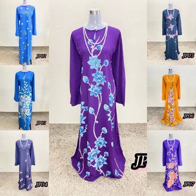 Batik Kaftan Kelantan Kelawar Lengan Panjang Shopee Malaysia