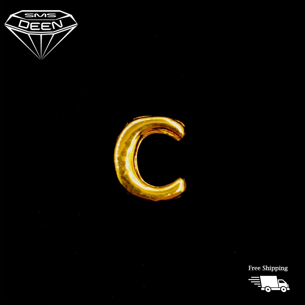 Sms Deen Fancy Alphabet Bead C 0 8 0 9gm Gold 916 Emas Bead Huruf C Shopee Malaysia