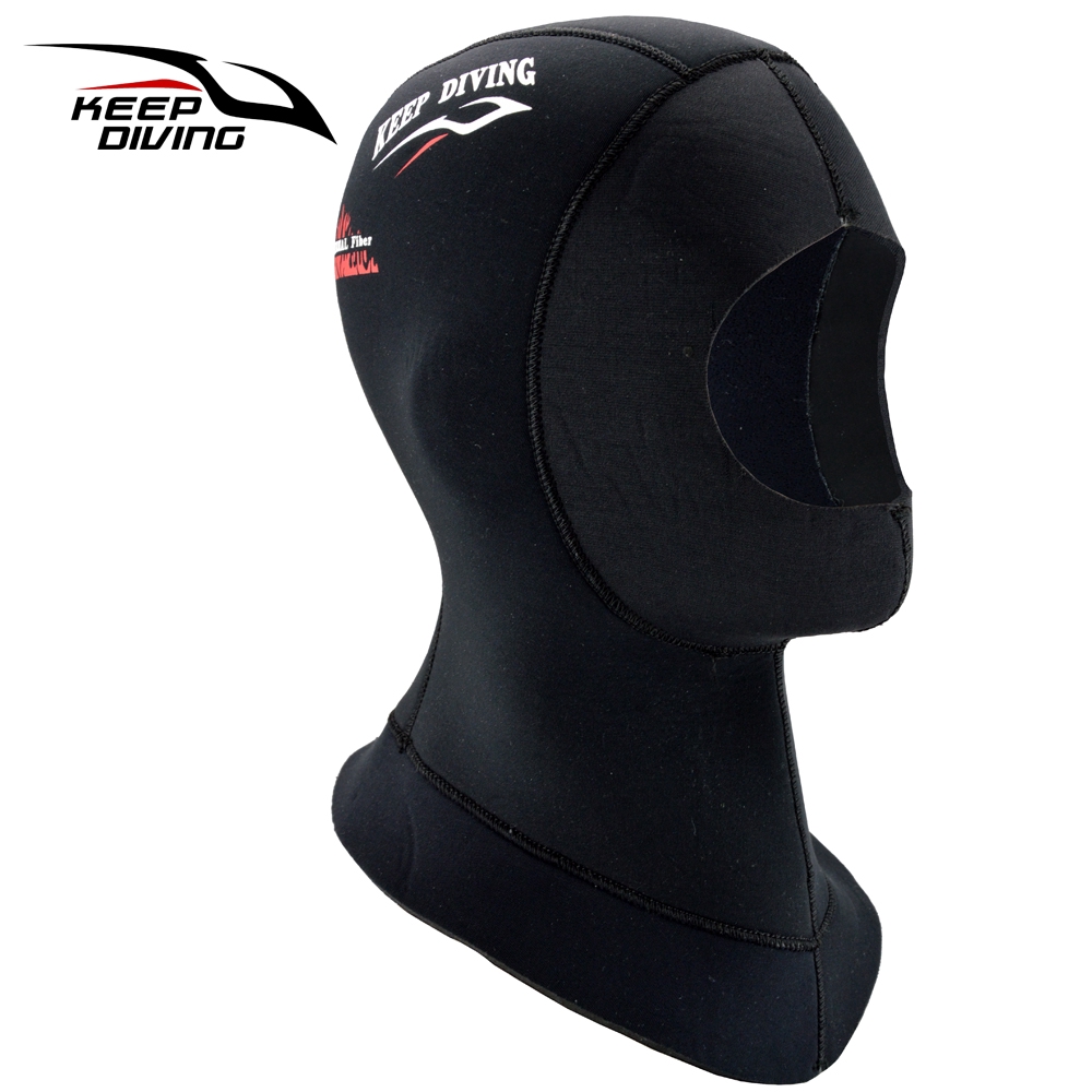 5MM Ultra Elastic Thermal Fiber Neoprene Scuba Diving Hood Cap Hat Keep ...