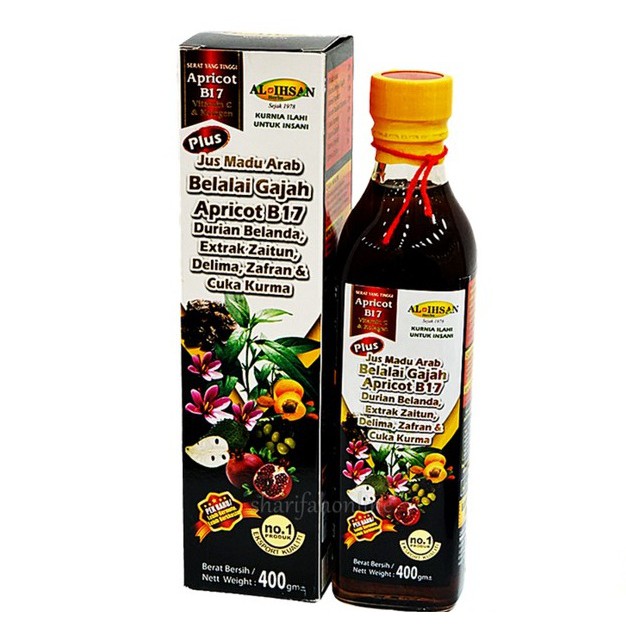 Al Ihsan Jus Madu Arab Belalai Gajah Apricot B17 400 Ml Shopee Malaysia