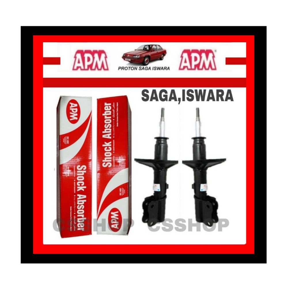 Apm Proton Saga Iswara 8v 12v Shock Absorber Front And Rear 1set 2pcs Apm Original Suspension