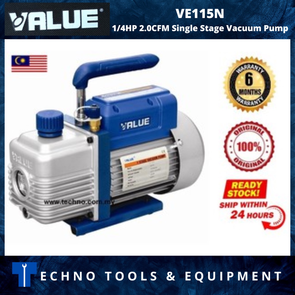 Value 1/4HP 2.0CFM Single Stage Vacuum Pump VE115N 100 ORIGINAL