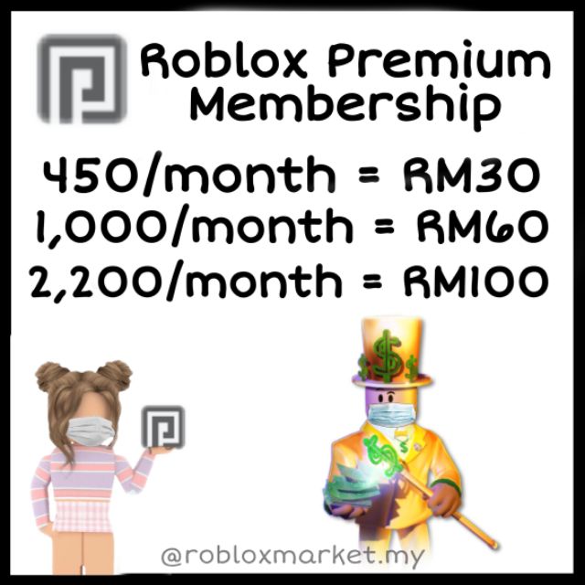 Roblox Premium Membership 1 Month Shopee Malaysia - how much is roblox premium a month