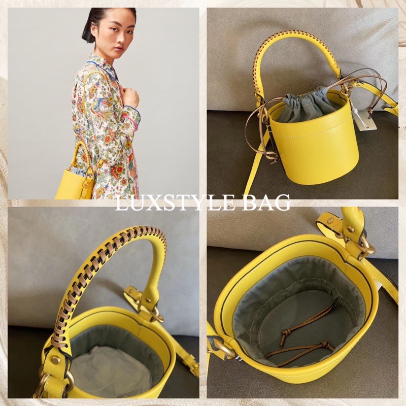 💯 Authentic Original Tory Burch Miller Small Canteen Bag Yellow Italian  Leather | Shopee Malaysia