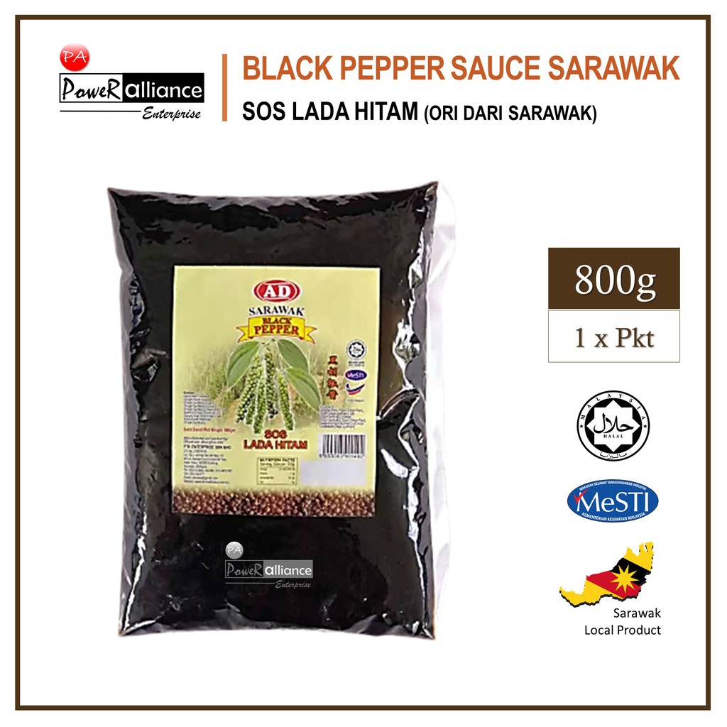 Buy 𝐇𝐚𝐥𝐚𝐥 Sos Lada Hitam Sarawak 800g Black Pepper Sauce Sarawak 800g Seetracker Malaysia