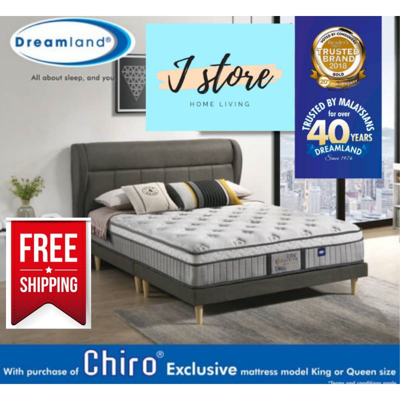 Dreamland chiro exculsive set(mattress+bedframe) Shopee Malaysia