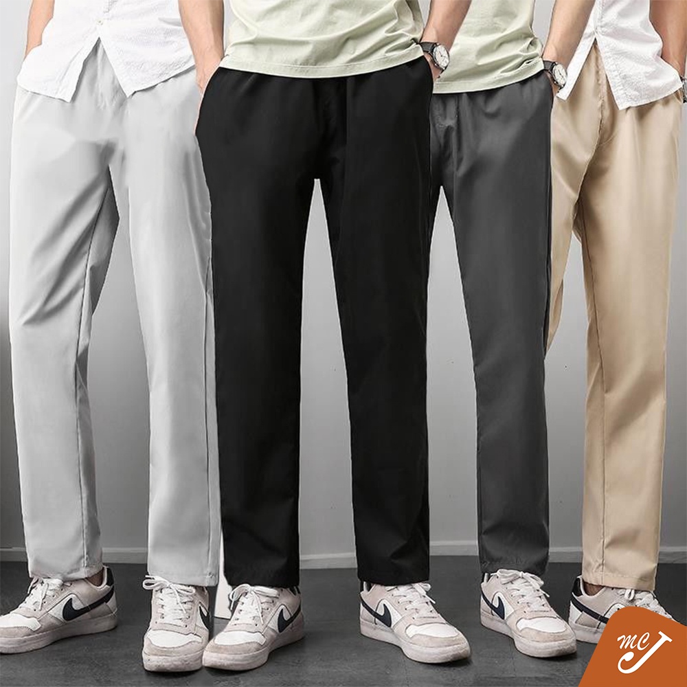 McJoden - EDISON Men Casual Pants Straight Cut Long Pants Seluar Lelaki Loose Korean Slack Pants