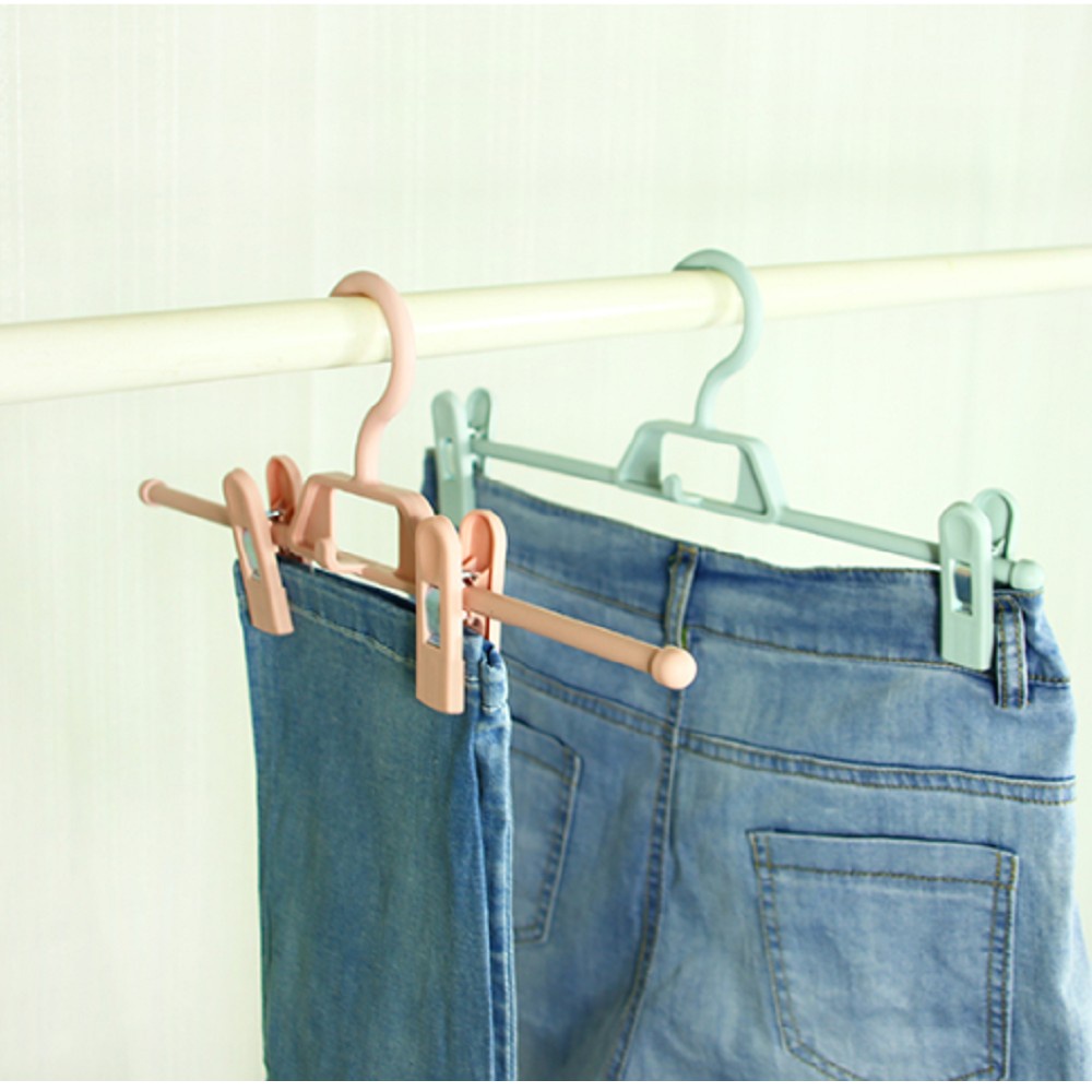 TRENY 1022 Clothes Pants Plastic Clip Stand Hanger Pants Skirt Clothes