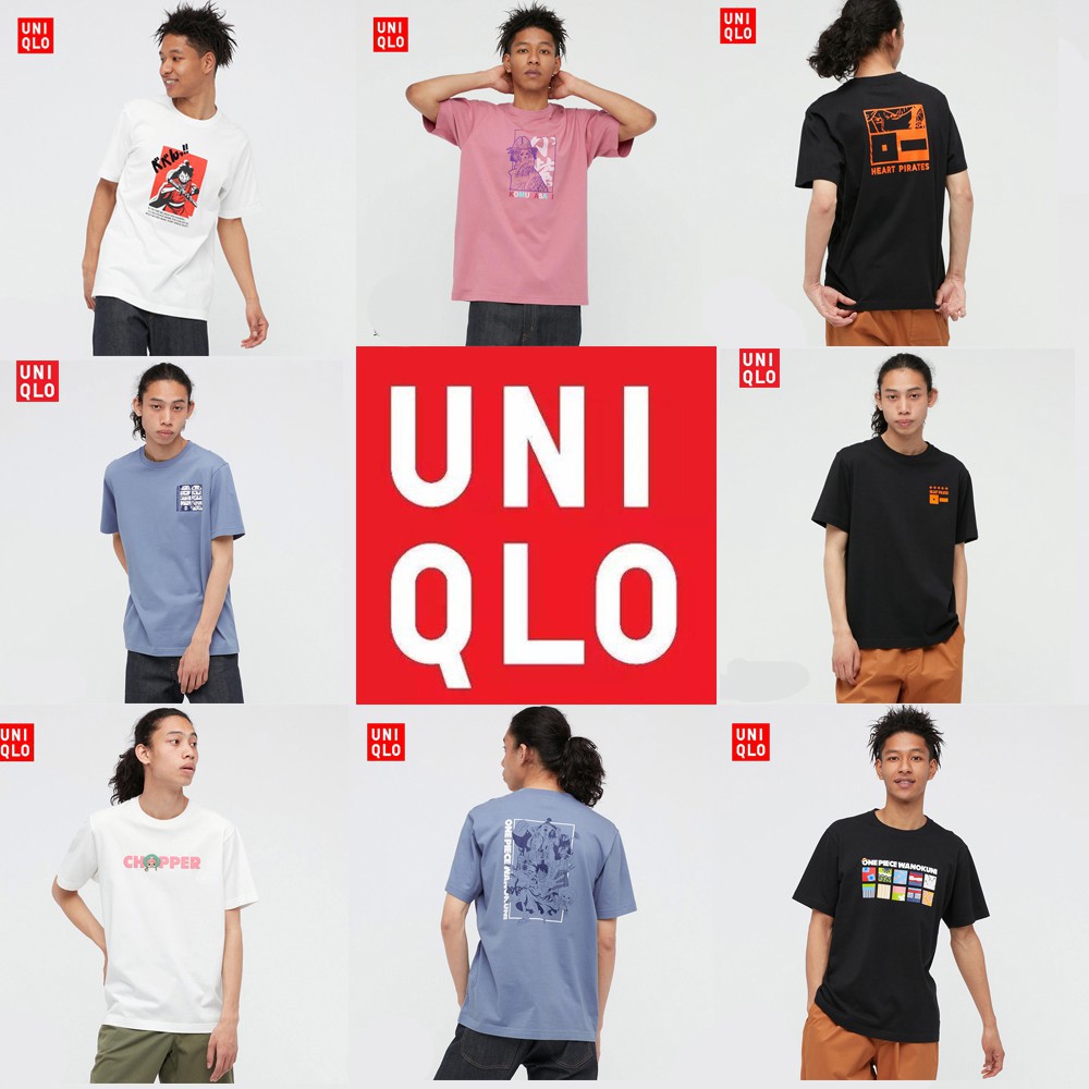 Uniqlo One Piece Anime Print Male Female Couple Suit Ut T Shirt Short Sleeves Shopee Malaysia