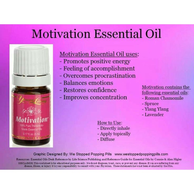 Young Living Motivation Essential Oil Blend 5ml 1 Free Gift