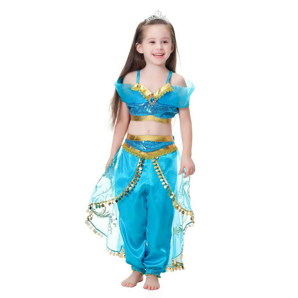 Kids Set Costume Aladdin Princess Jasmine Indian Shopee Malaysia