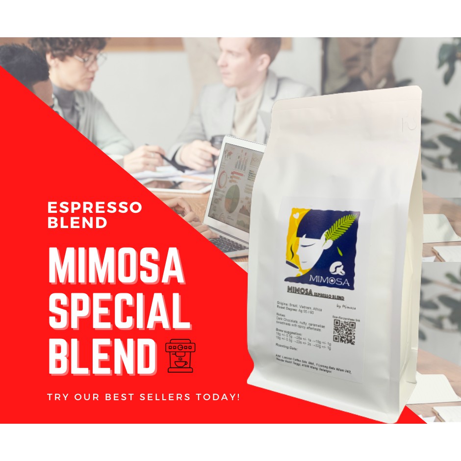 Roasted Coffee Bean | Espresso Coffee Blend | Mimosa Special Blend | Kopi Panggang Espresso |意式浓缩咖啡豆