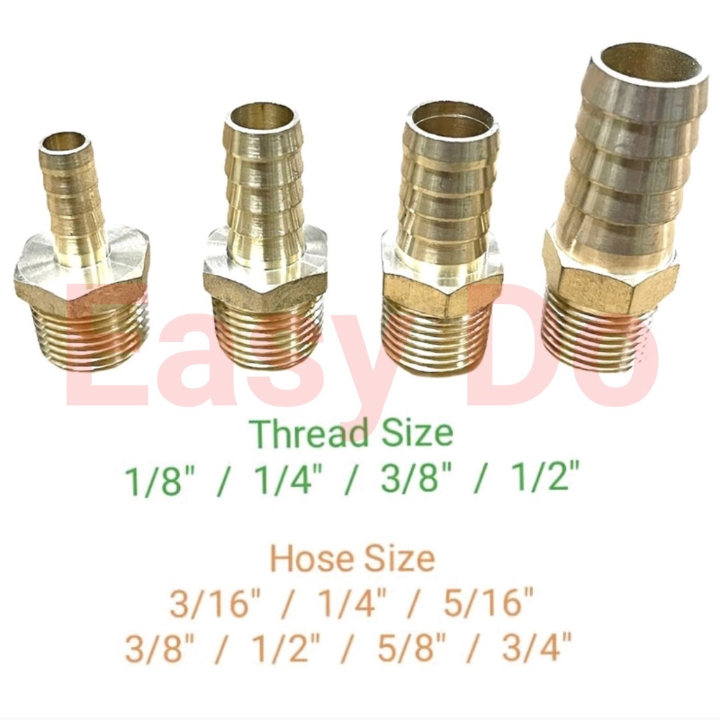 High Quality Brass Pipe Fitting 6-14mm Hose Out Thread Barb 1/8" 1/4" 1/2" 3/8" BSP Male Connector Joint Copper