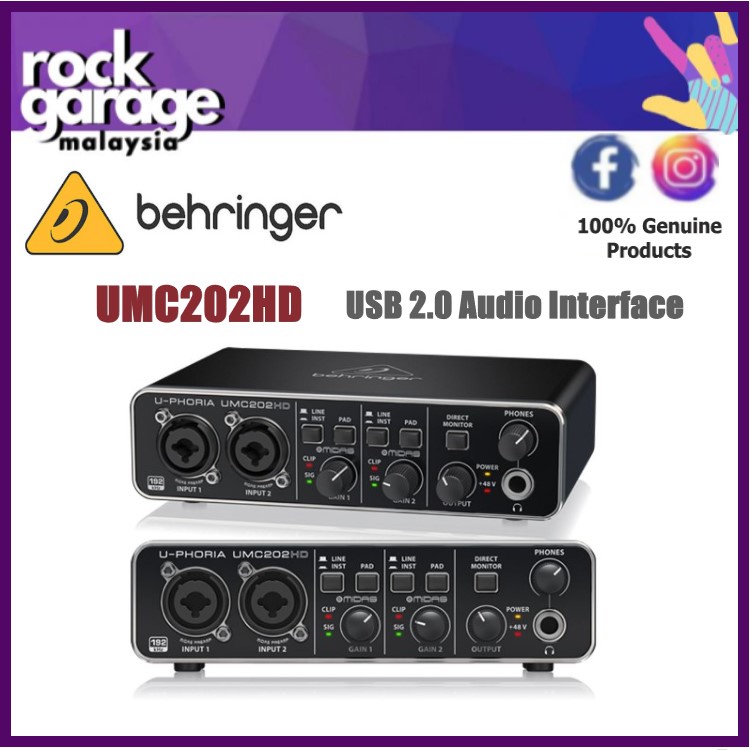 Behringer UPhoria UMC202HD USB 2.0 Audio Interface (UMC202HD / UMC