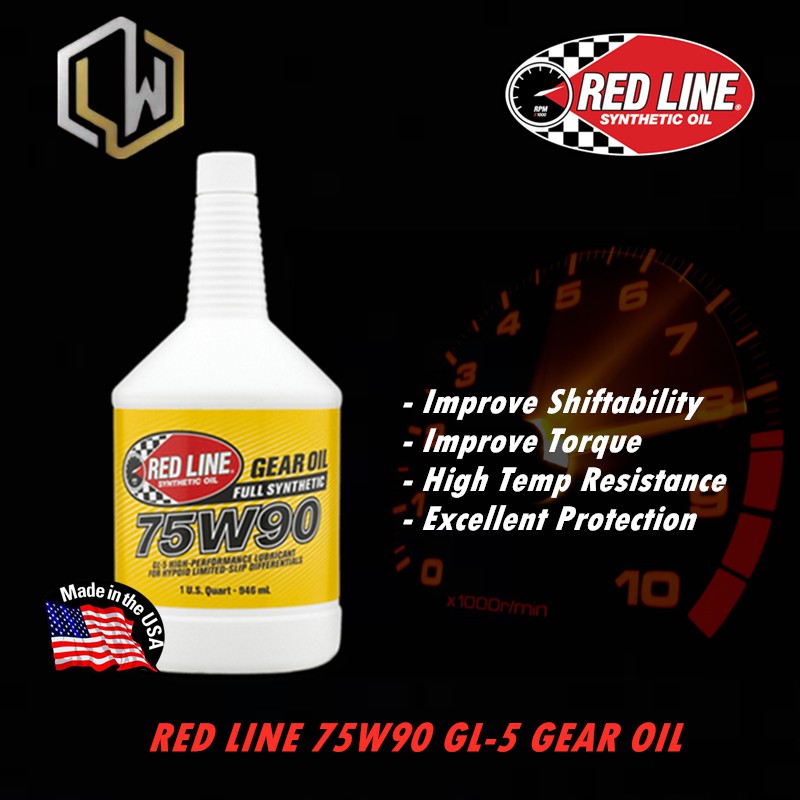 Redline 75W90 GL5 Transmission Gear Oil Shopee Malaysia