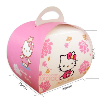 [5pcs] CNY Moon Cake Pink Round Hello Kitty Cake Box | Shopee Malaysia