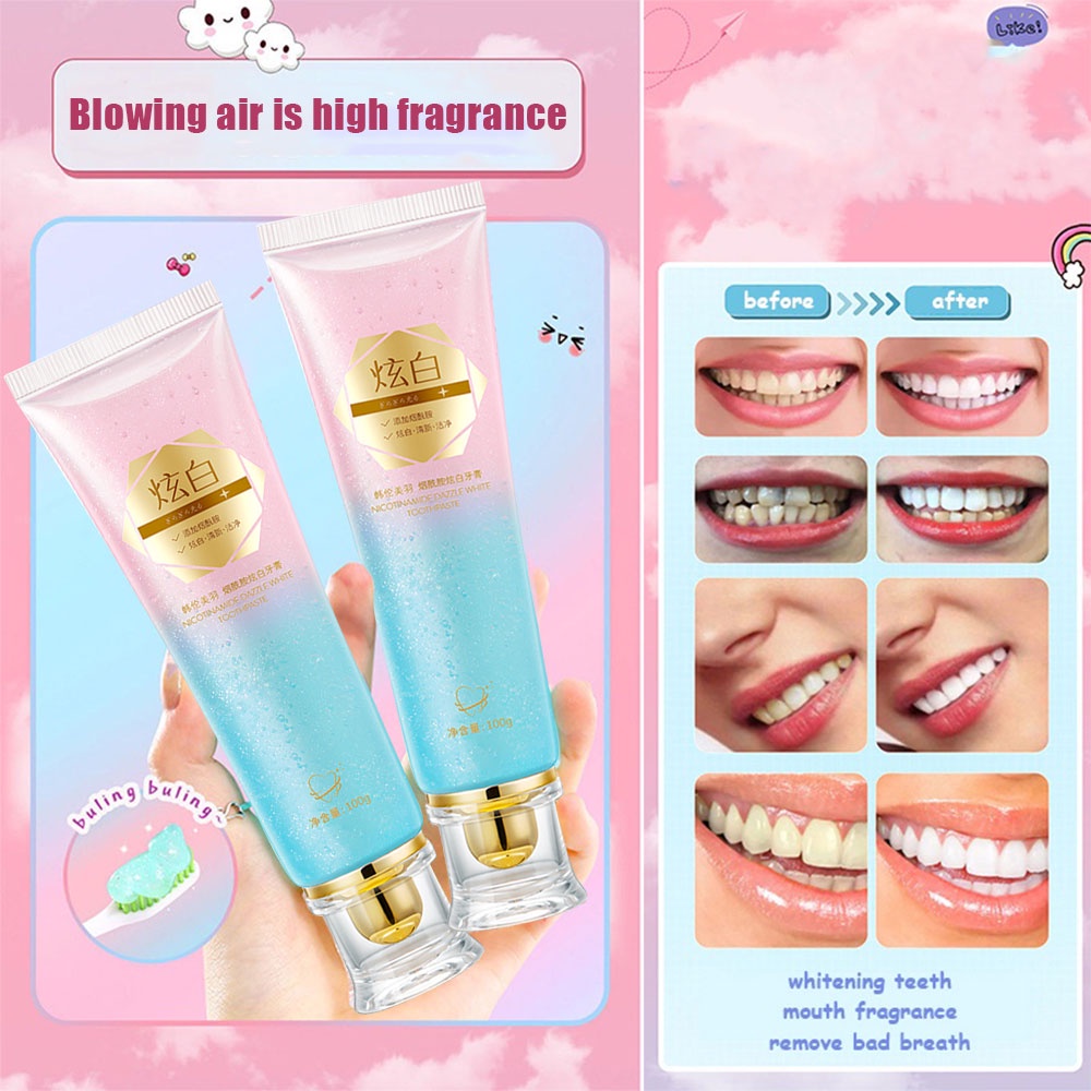 ☺『Beauty/24H』 Niacinamide Whitening Toothpaste Tooth Whitening