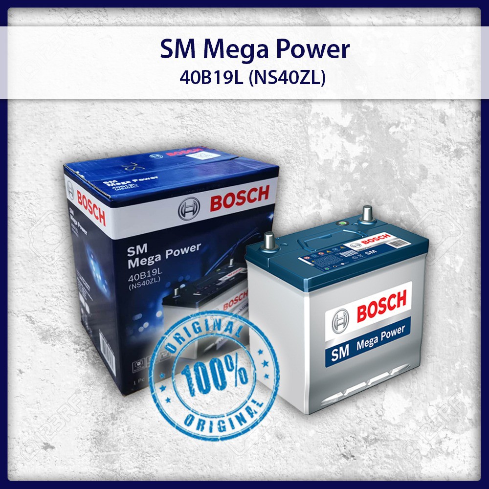 BOSCH SM Mega Power Plus CAR BATTERY NS40ZL FOR Perodua 