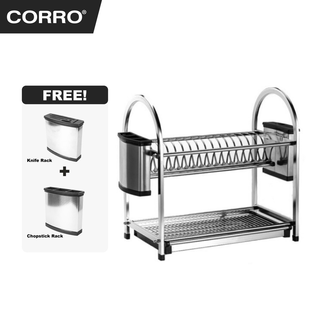 Corro Kitchen Sink Stainless Steel Dish Rack Kitchen Storage Rack