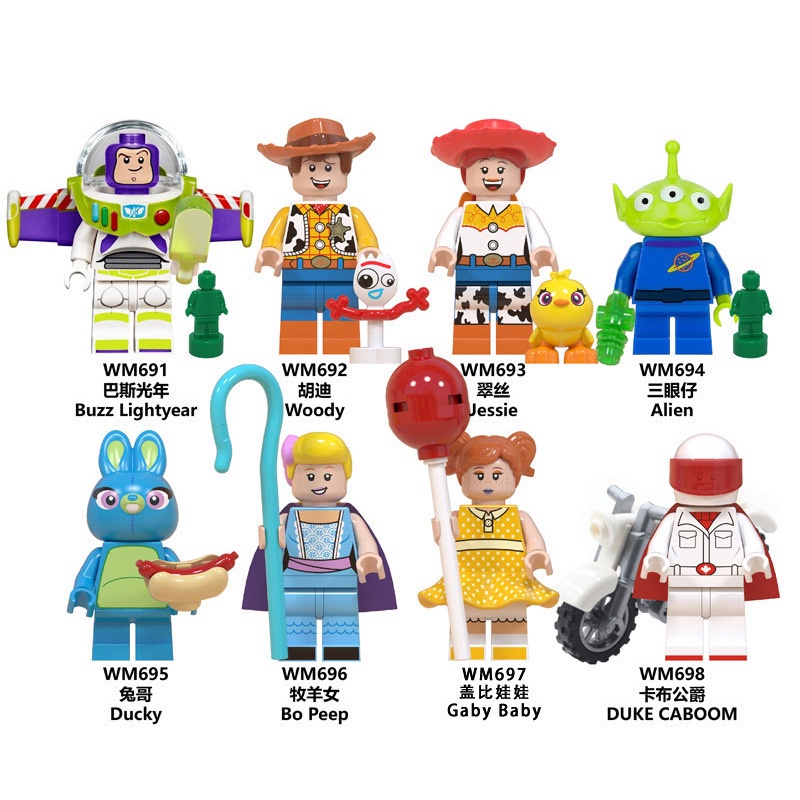 Lego Minifigures Toy Story Buzz Lightyear Woody Jessie Toy Building
