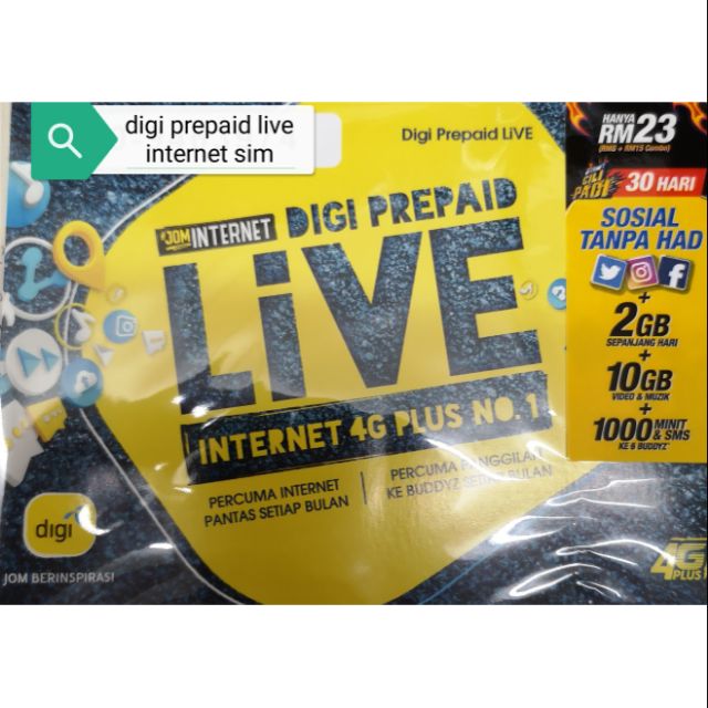 Digi Prepaid Live Internet Sim