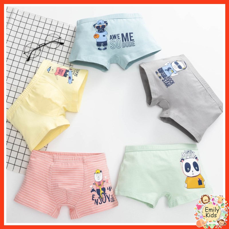 Ready Stock 312 Yrs Kids Underwear Boy Pure Cotton Comfortable