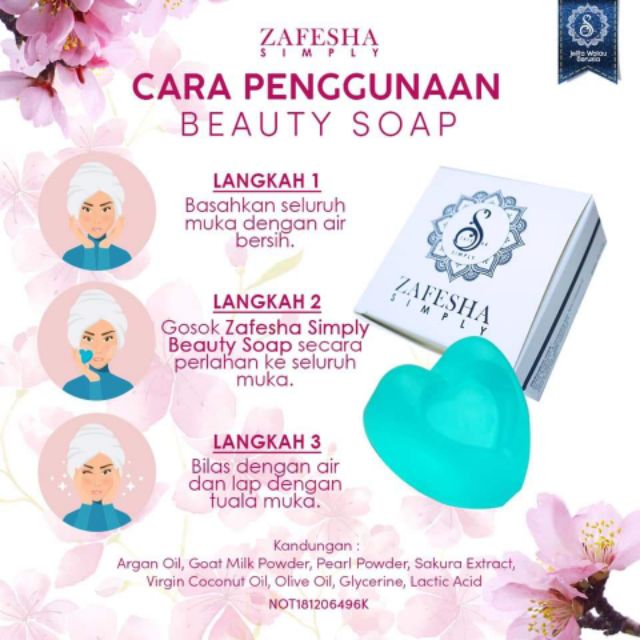 Beauty Soap Zafesha Simply 40g | Shopee Malaysia