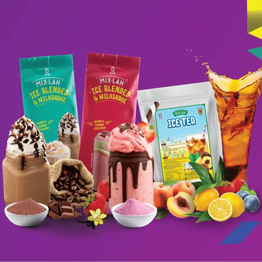 GFB MIXLAH serbuk minuman Ice Blended Milkshake Powder Bubble Boba