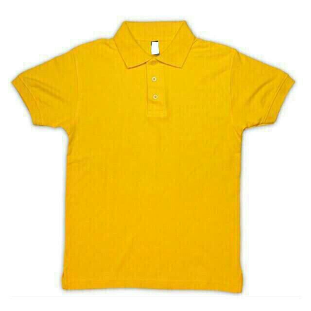 Kid’s Yellow Plain Polo Shirt Children School Sport Day Collar Baju ...