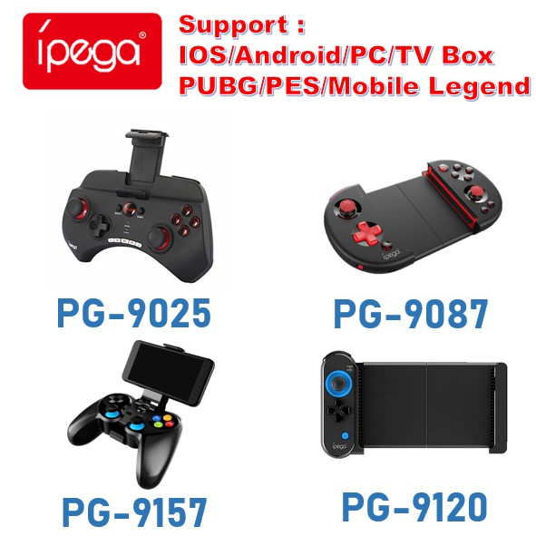 Ipega Wireless Controller Gamepad Joystick X3 S6 Pg 9087 Pg 91 Ios Android Pc Tv Box Shopee Malaysia