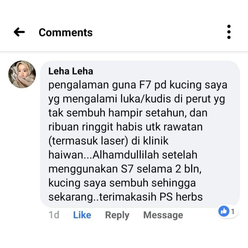 PS HERBS Spray F7 - UBAT KURAP / KUDIS/ SPORO KUCING  Shopee Malaysia