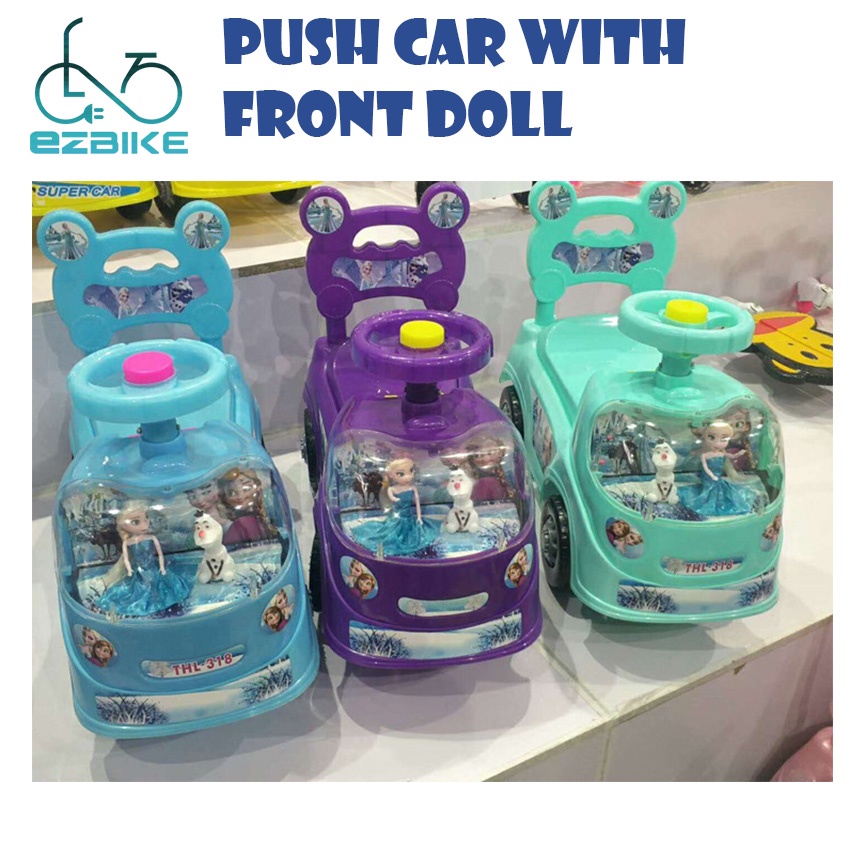 EZBIKE PUSH CAR KIDS DOLL FRONT minion, Frozen,Hello KItty lover ada minion on dashboard potato banana cute kid kawaiii