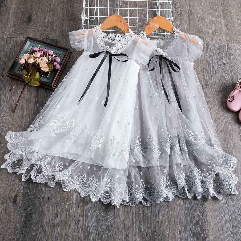 Baby Girl Lace Tulle Dress Princess Girls Clothes Party Casual Kids
